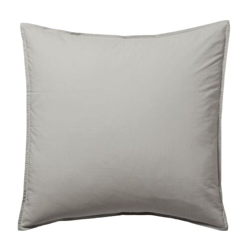 West Elm Organic Washed Cotton Percale Plain Quilt Pillowcase Euro